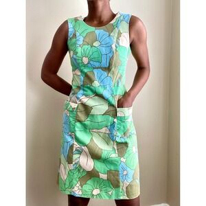 Boden Retro Floral Pocket A-Line Shift Dress Women Size 12